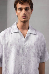 2morrow Short Sleeve Revere Shirt in Grey