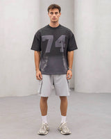 2morrow Graphic Stitch T-shirt in Grey