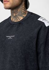 Essence of Life Washed Oversized T-shirt in black