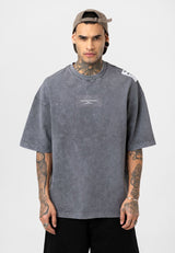 Essence of Life Washed Oversized T-shirt in smoke grey