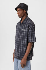 Vamos United Check Patterned T-shirt in Black