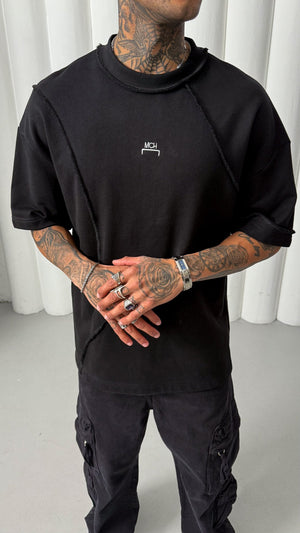 Mechanic Oversized Casual T-shirt in Black