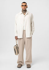 Essence of Life Textured Shirt in Beige