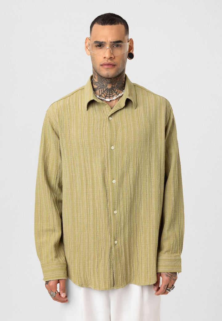 Essence of Life Textured Shirt in Green