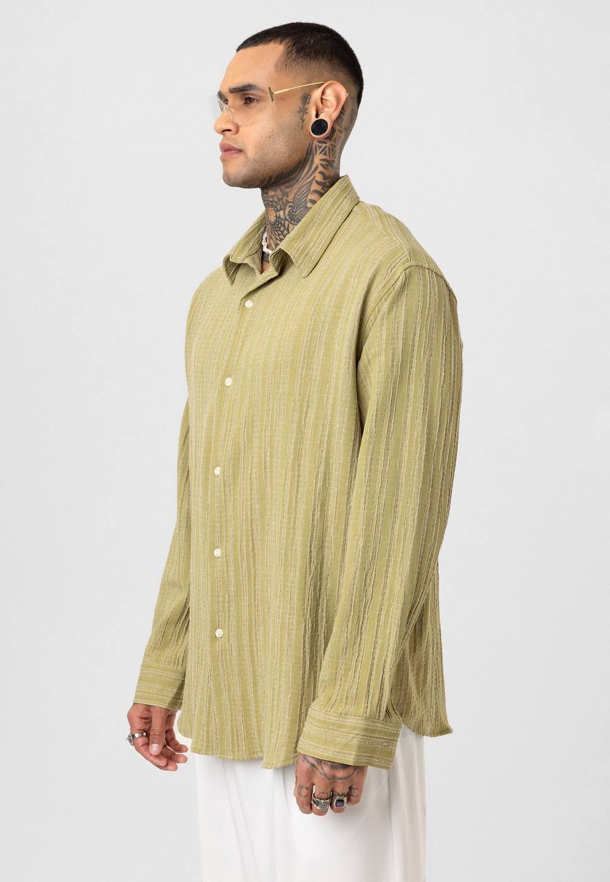 Essence of Life Textured Shirt in Green
