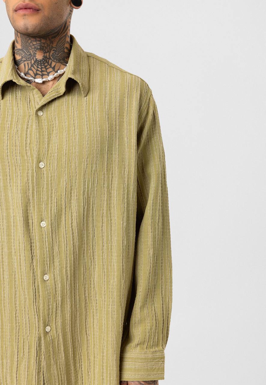 Essence of Life Textured Shirt in Green