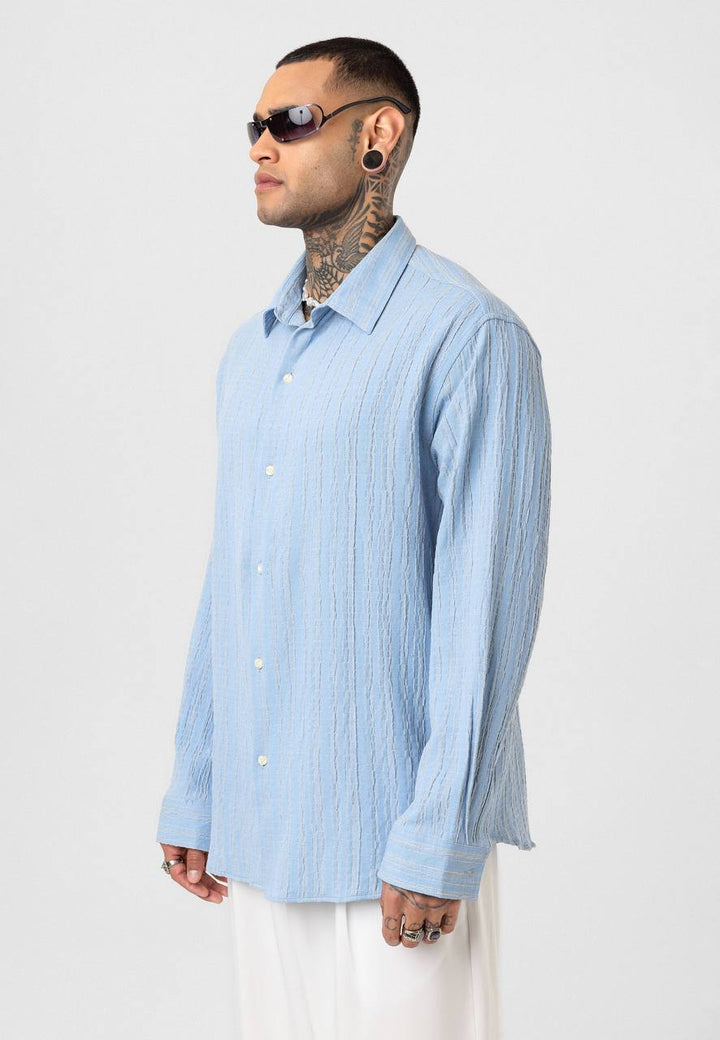 Essence of Life Textured Shirt in Blue