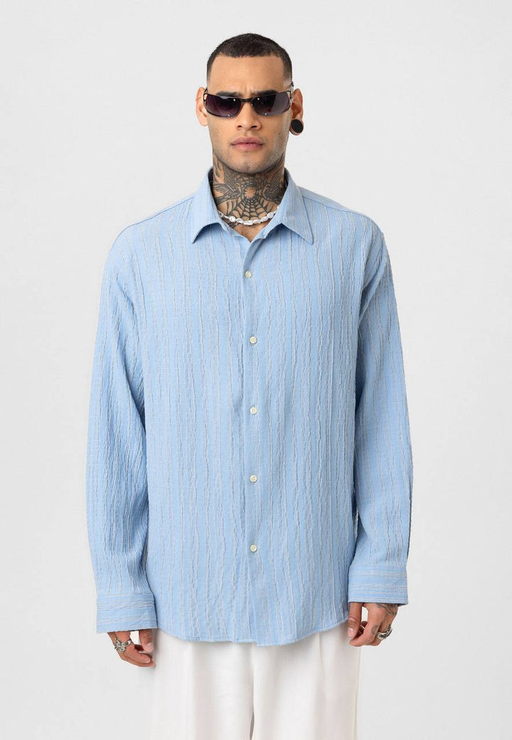 Essence of Life Textured Shirt in Blue