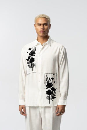 2512 Resort Linen Shirt in White