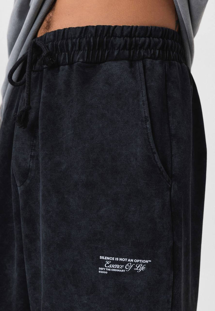 Essence of Life Straight Sweatpants in Washed Black