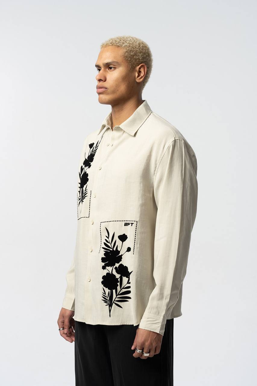 2512 Resort Linen Shirt in Beige