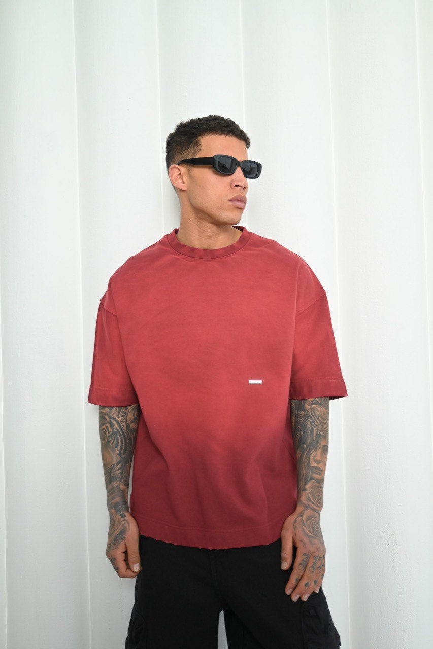 Mechanic Sun Faded iT-shirt n Burgundy