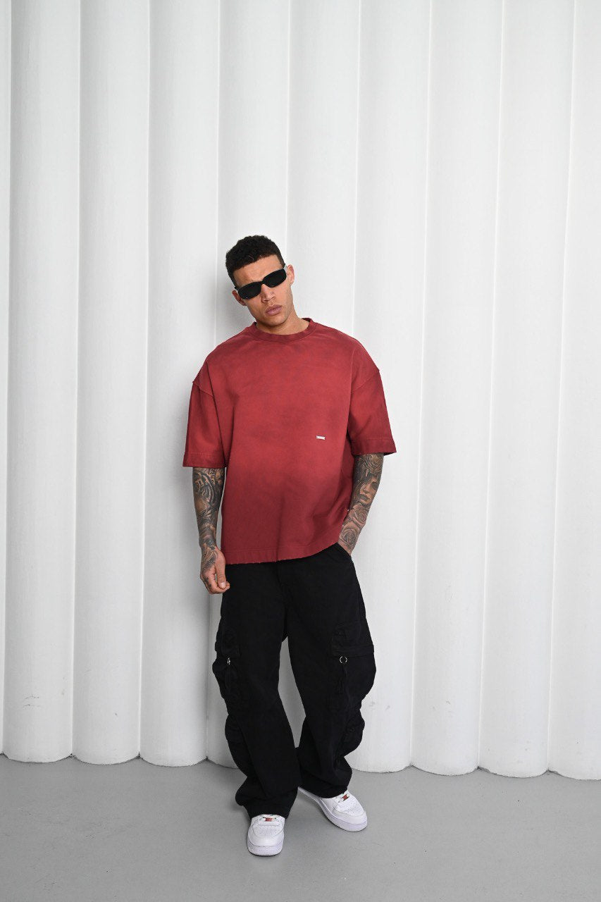 Mechanic Sun Faded iT-shirt n Burgundy
