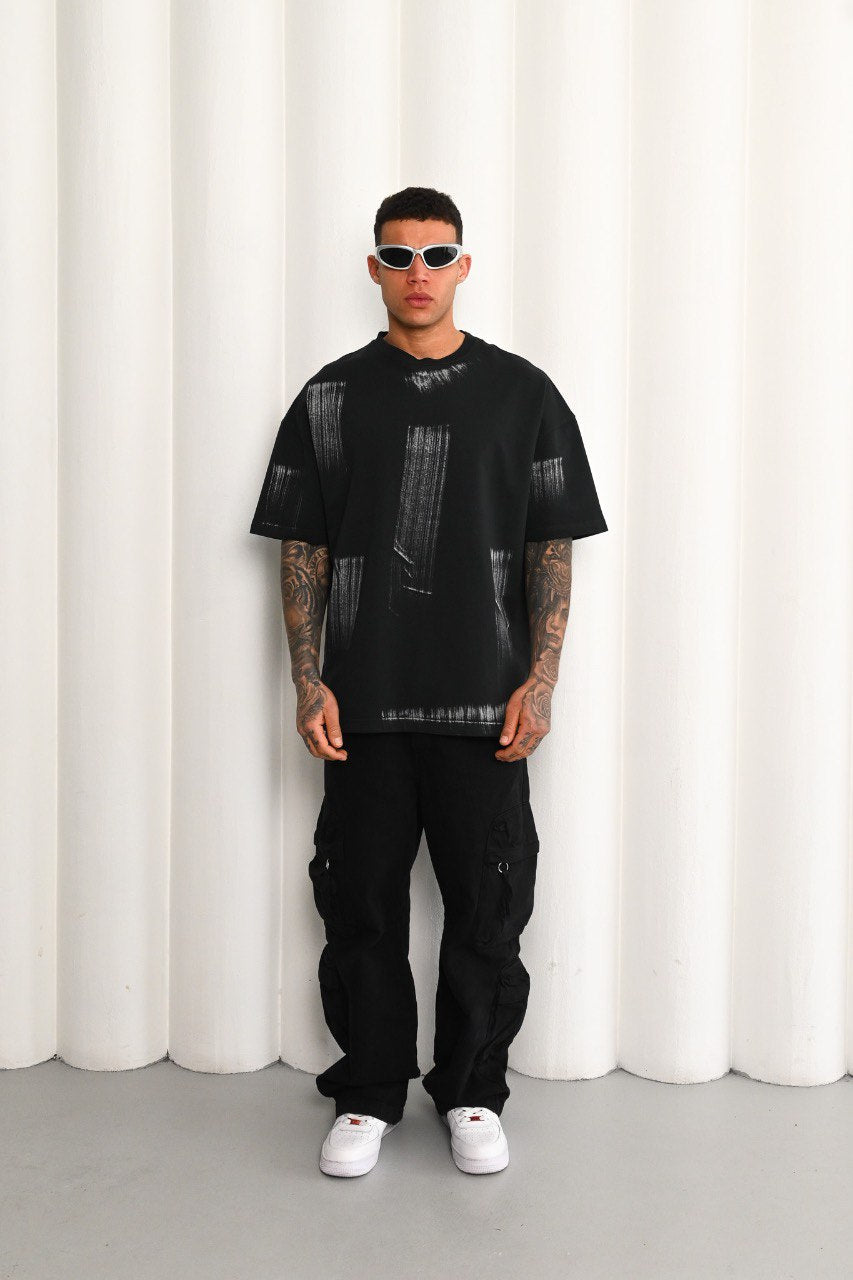 Mechanic Brush Strokes T-shirt in Black
