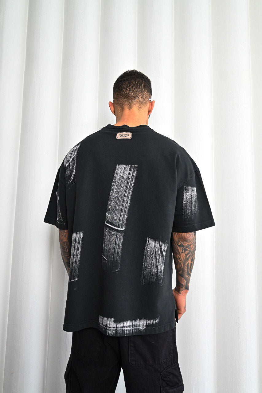 Mechanic Brush Strokes T-shirt in Black