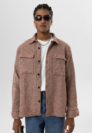 Essence of Life Oversized Overshirt in red