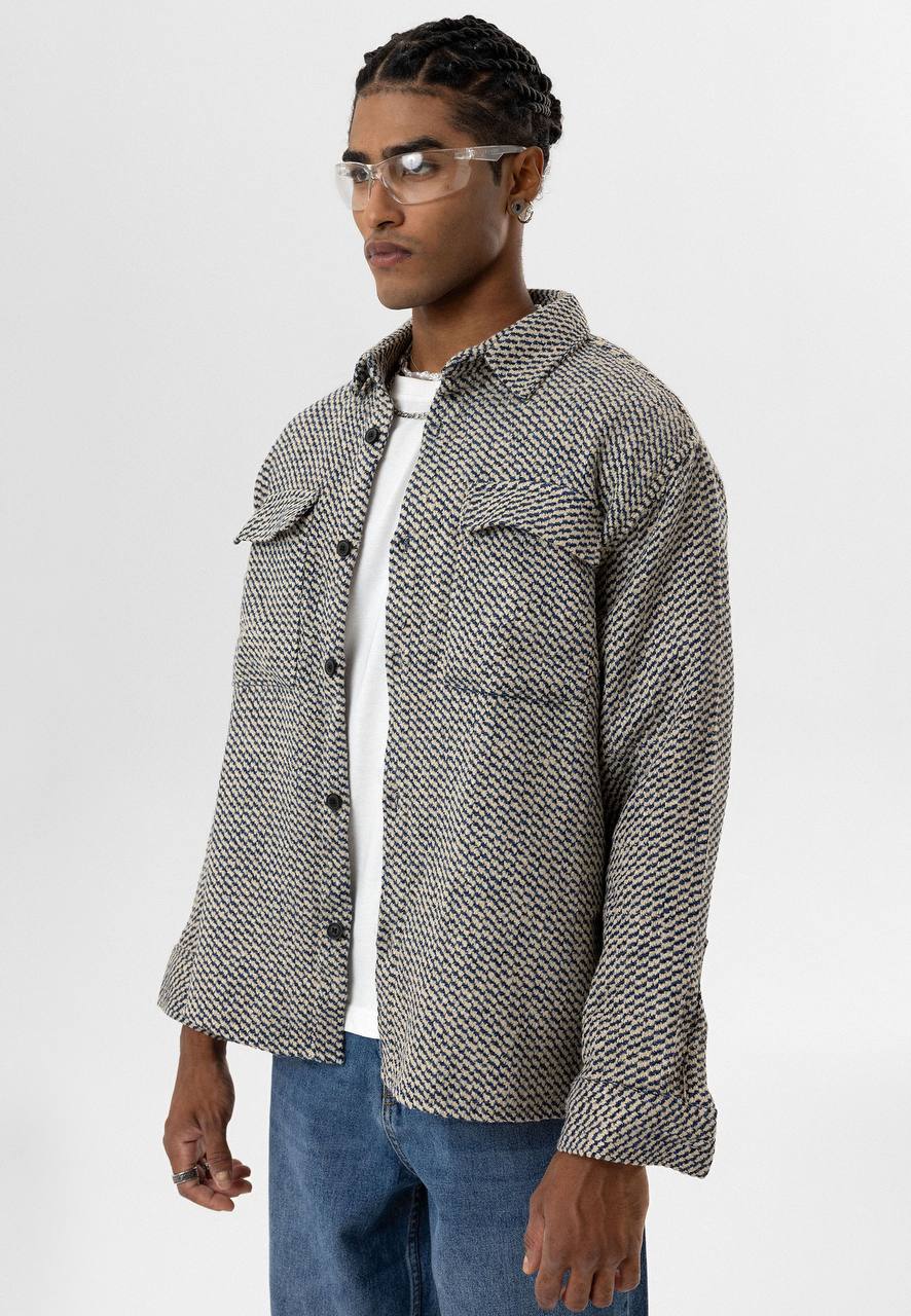 Essence of Life Oversized Overshirt in blue