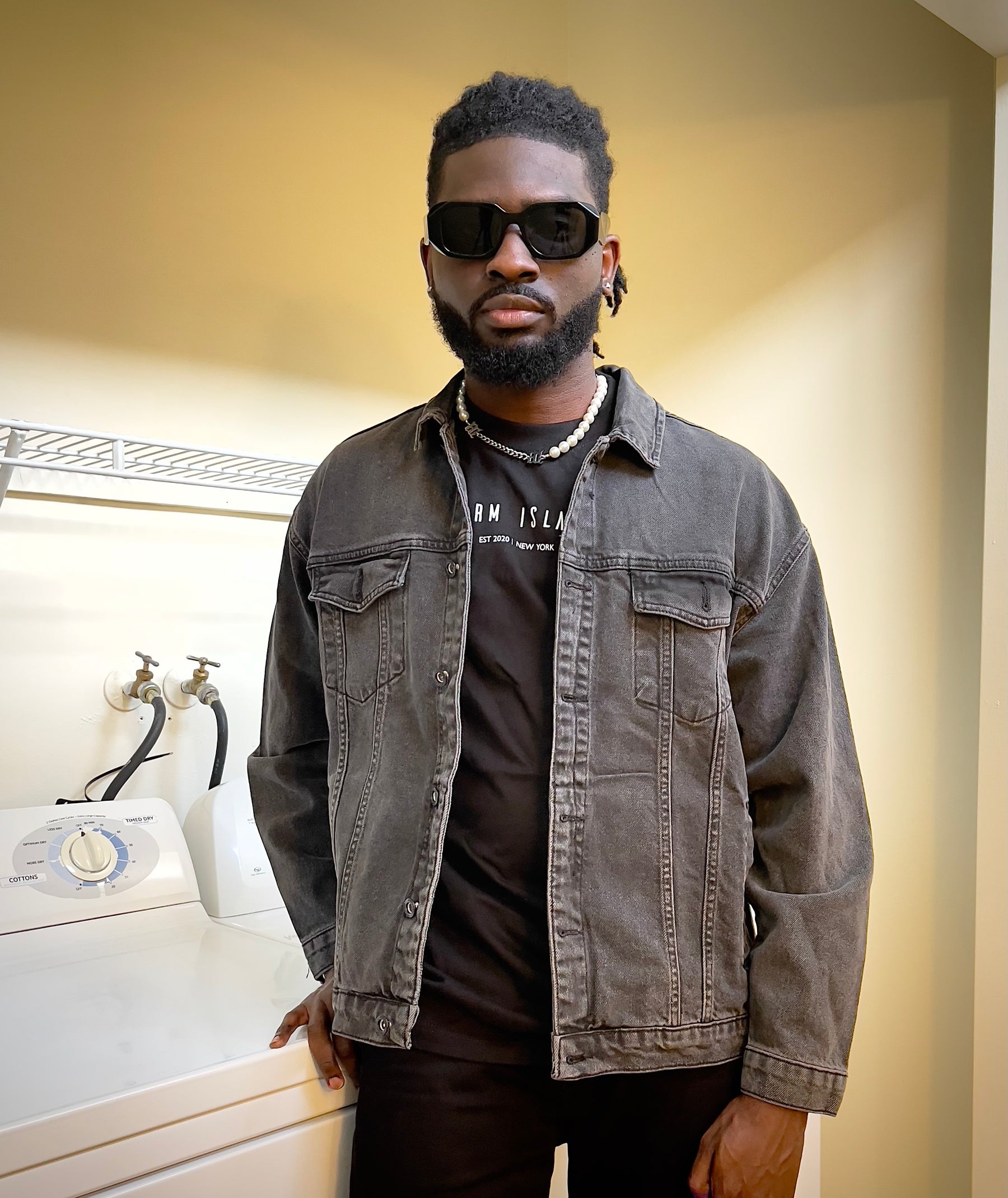 Difransel Denim Jacket in washed black