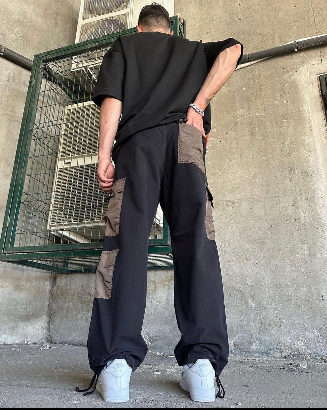 Garm Island x Difransel Multi Pocket cargo pants in black