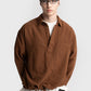 GIESTO x GARM ISLAND linen shirt in brown