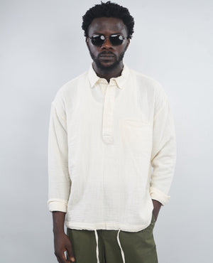 GIESTO linen shirt in off-white