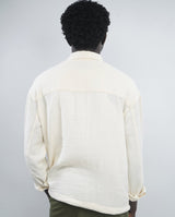 GIESTO linen shirt in off-white