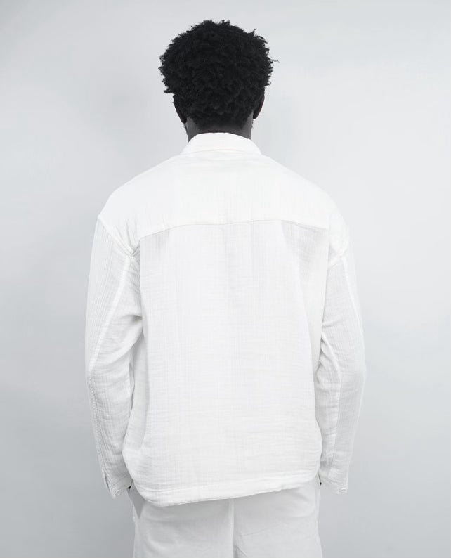 GIESTO x GARM ISLAND linen shirt in white