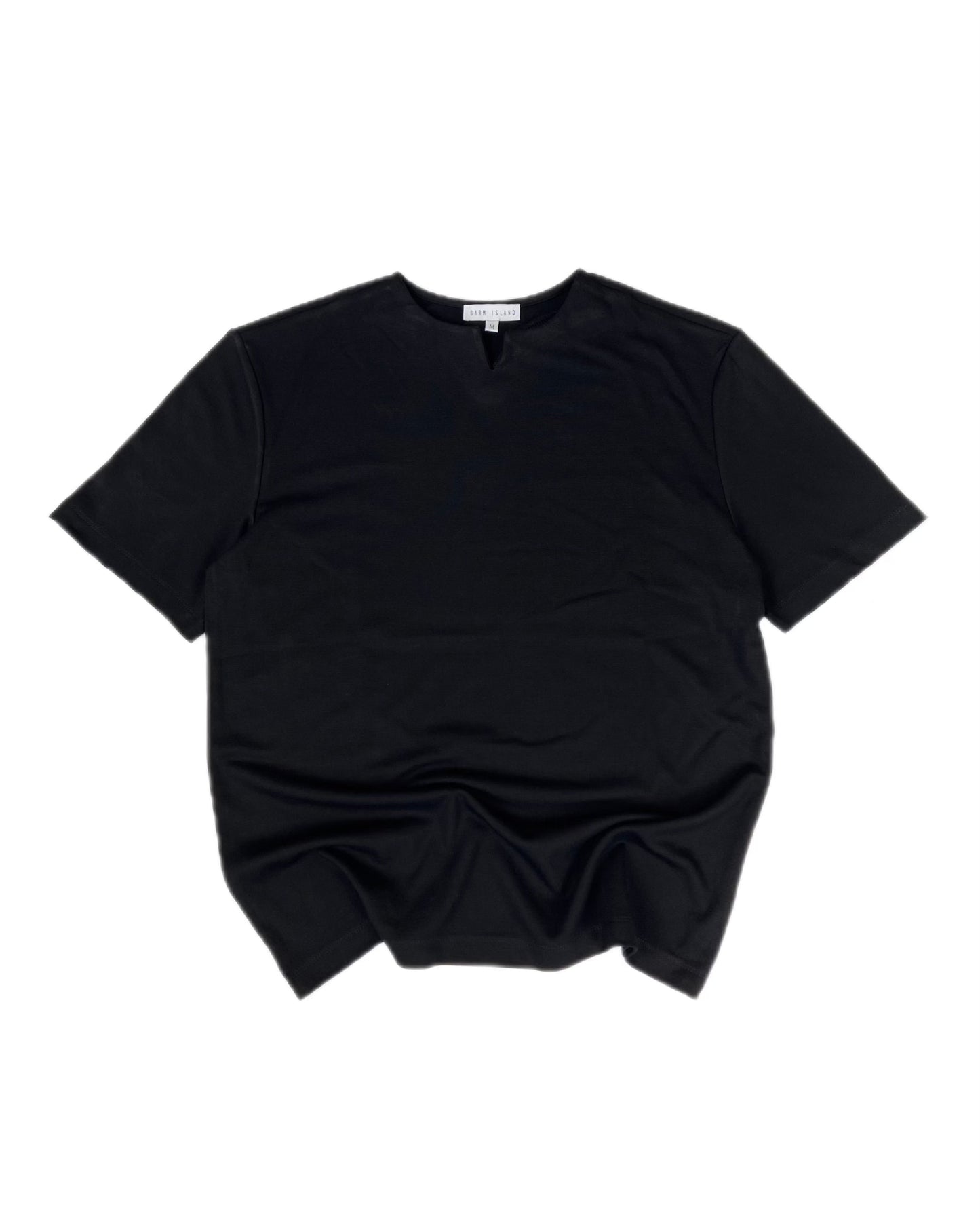 Garm Island Notch neck t-shirt in black