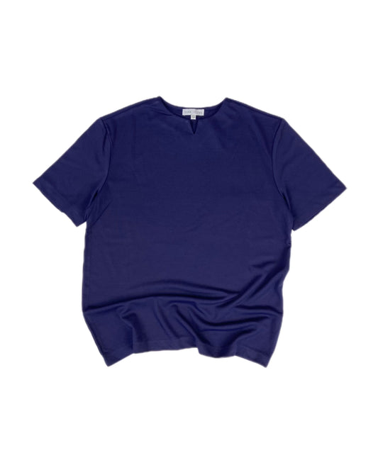 Garm Island Notch neck t-shirt in navy blue