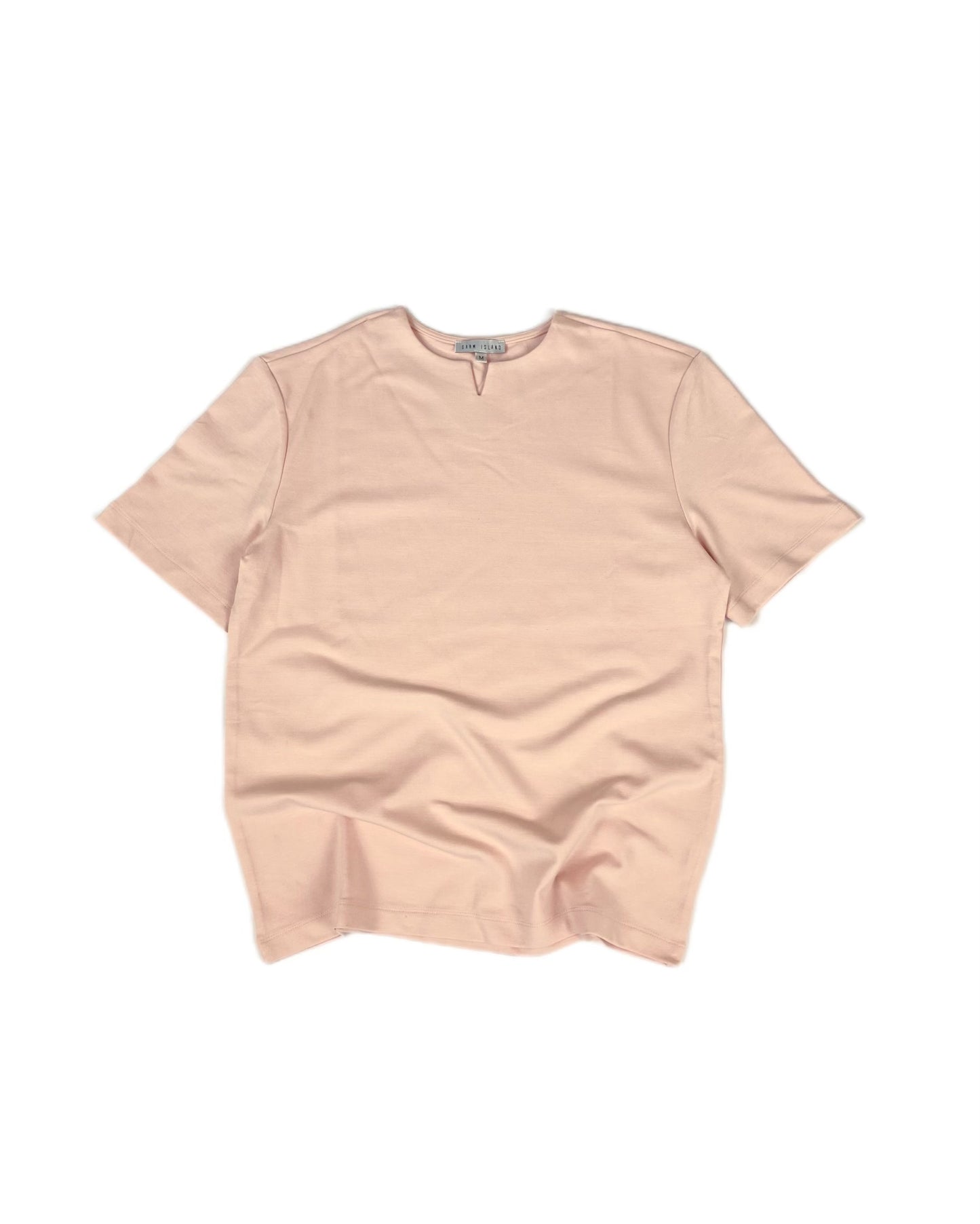 Garm Island Notch neck t-shirt in baby pink