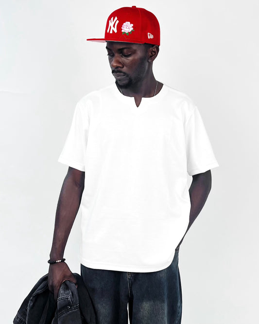 Garm Island Notch neck t-shirt in white