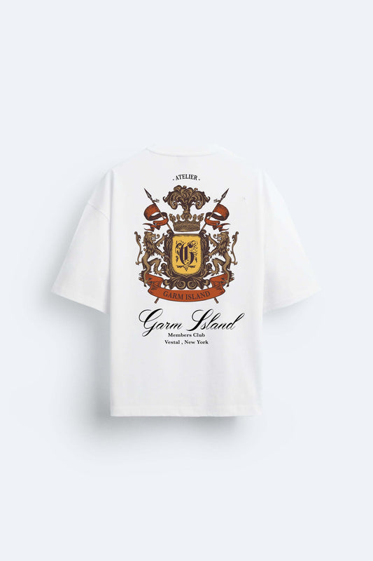 Maison De Vêtements Crest T-shirt in White