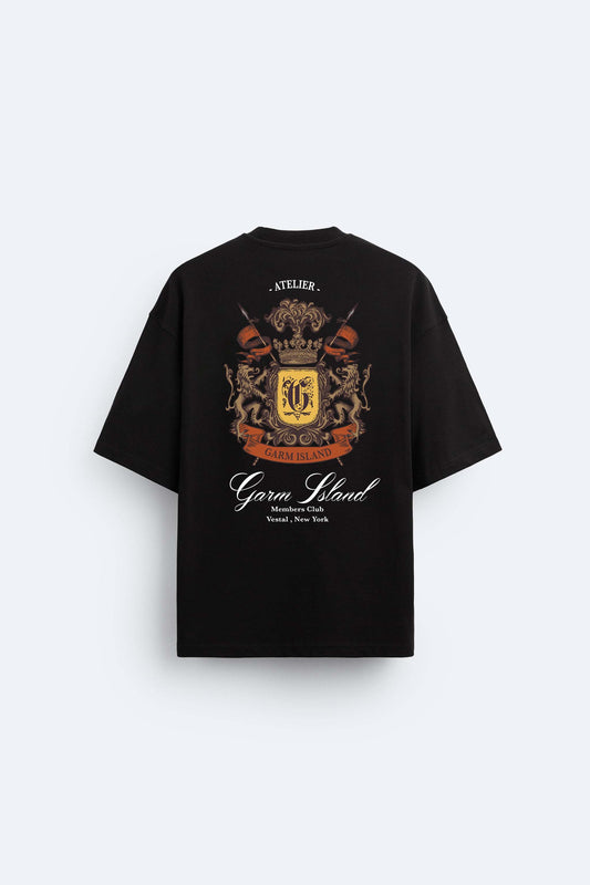 Maison De Vêtements Crest T-shirt in Black