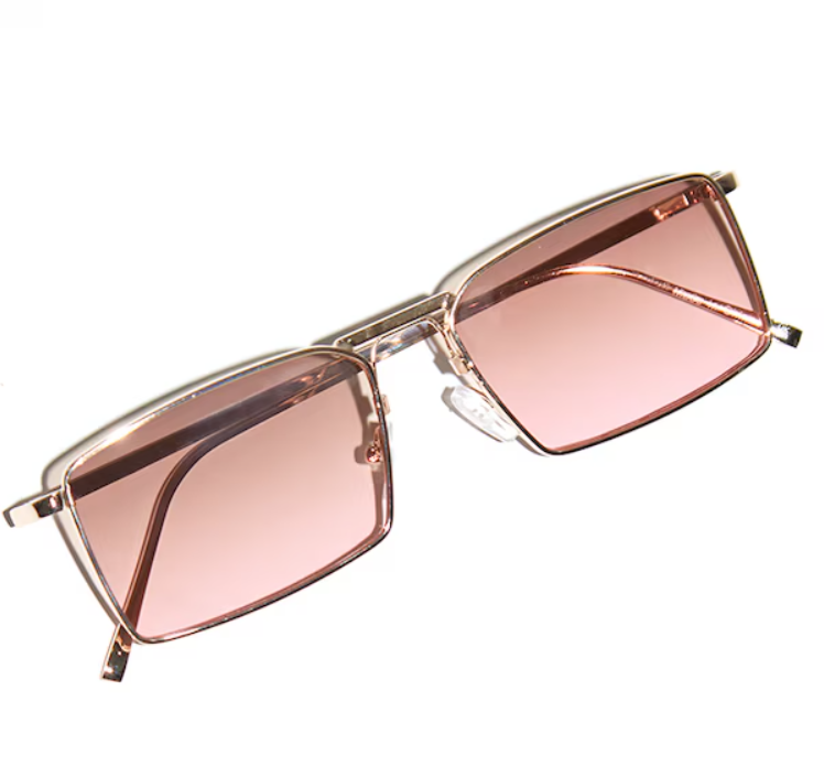 Pink zombie Lens Slim Rectangular Aviator Sun glasses
