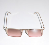 Pink zombie Lens Slim Rectangular Aviator Sun glasses