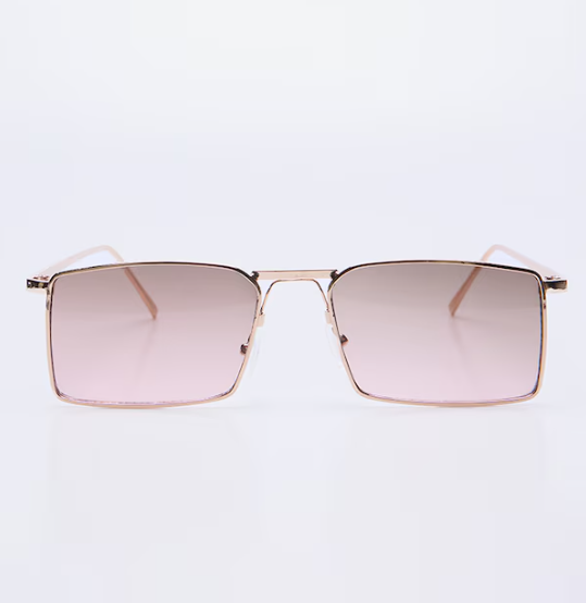 Pink zombie Lens Slim Rectangular Aviator Sun glasses