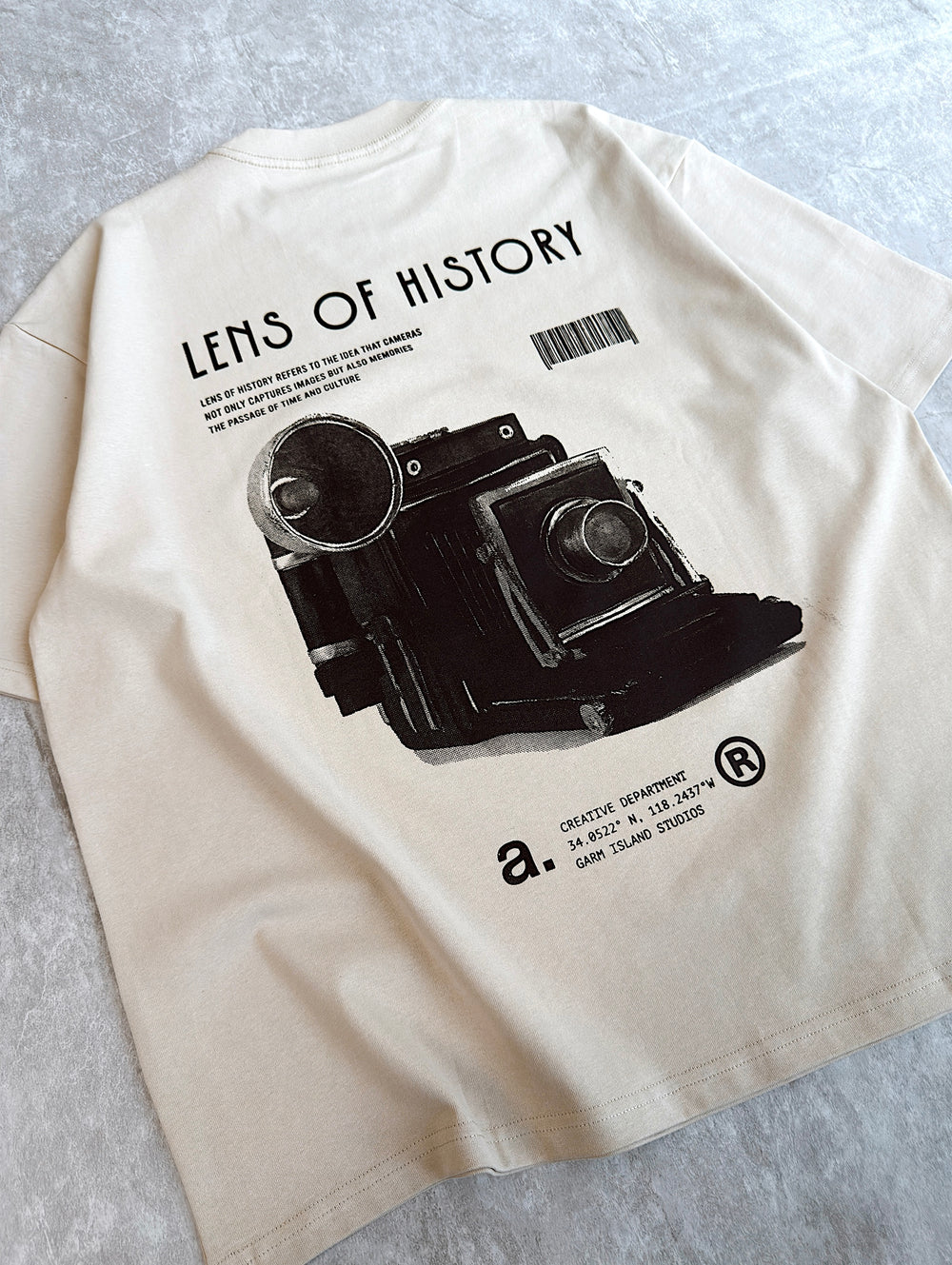 Garm Island Lens of History T-shirt in Ecru