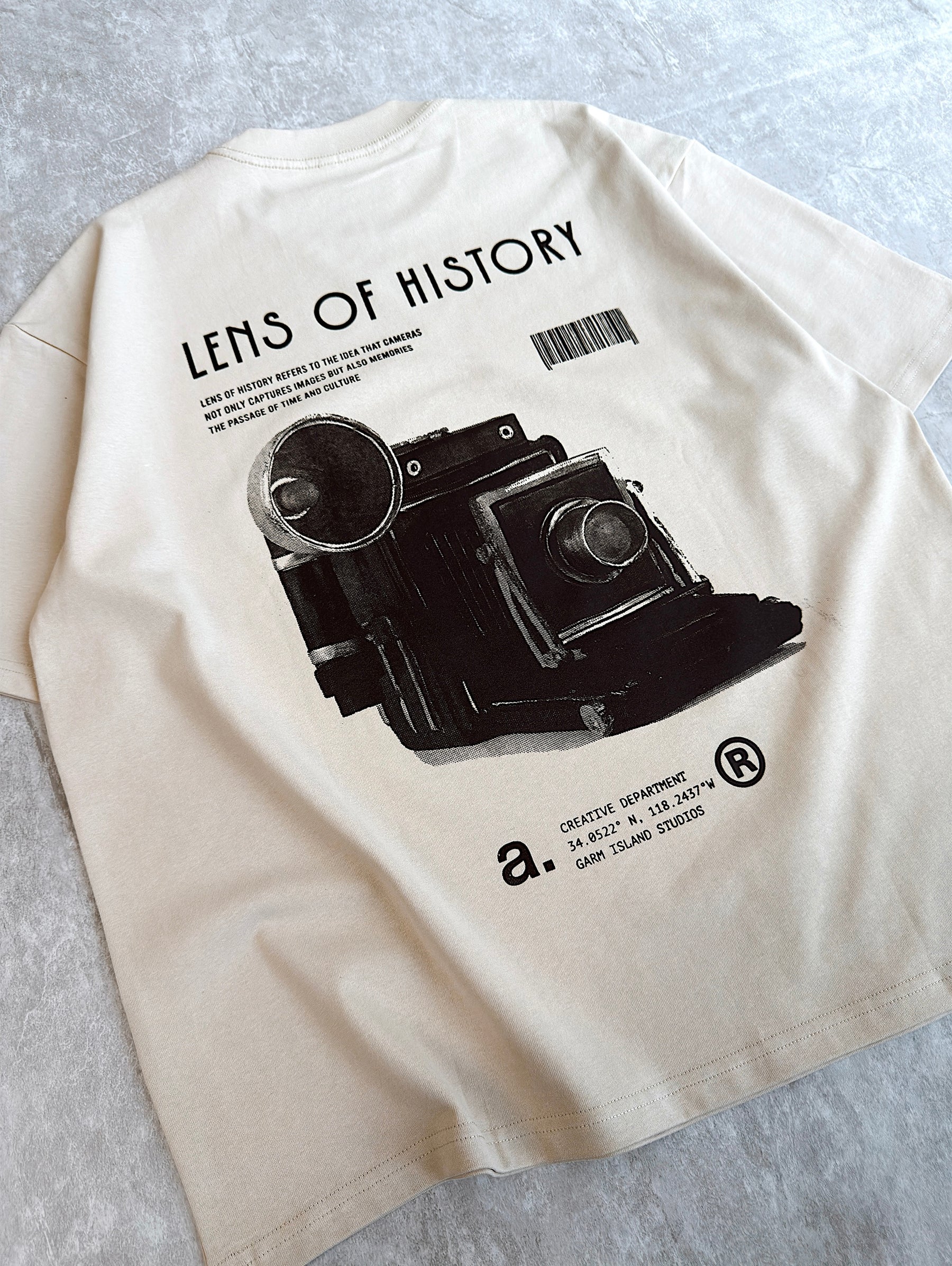 Garm Island Lens of History T-shirt in Ecru