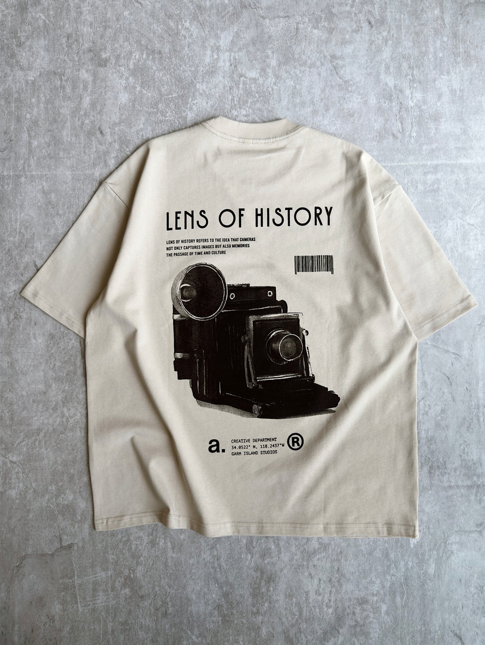 Garm Island Lens of History T-shirt in Ecru