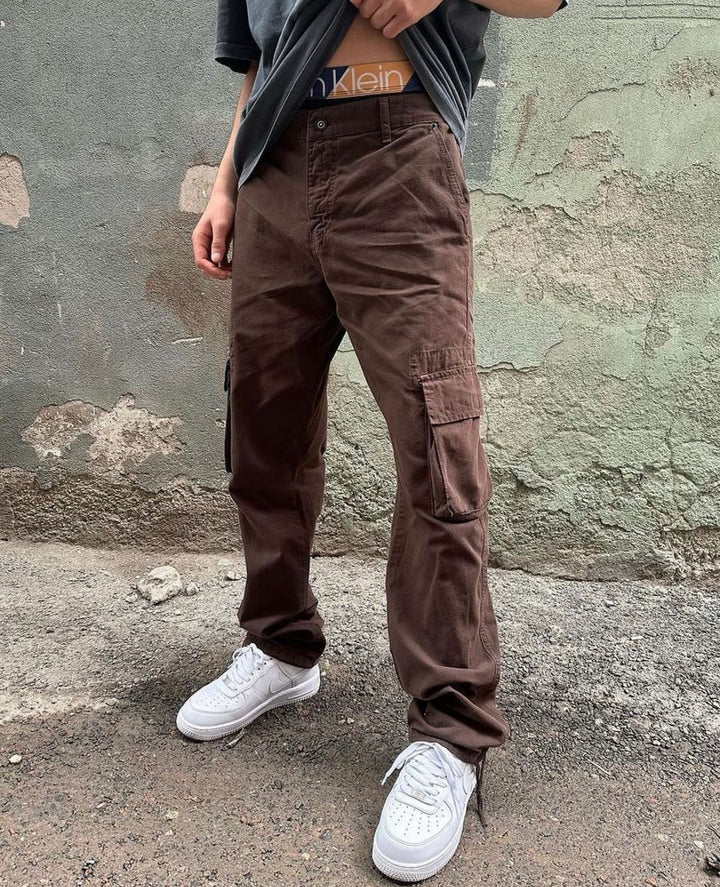 Difransel banan cargo pants in brown