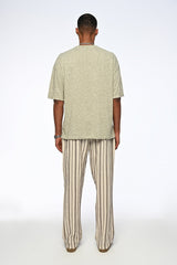 Vamos grey striped linen trousers