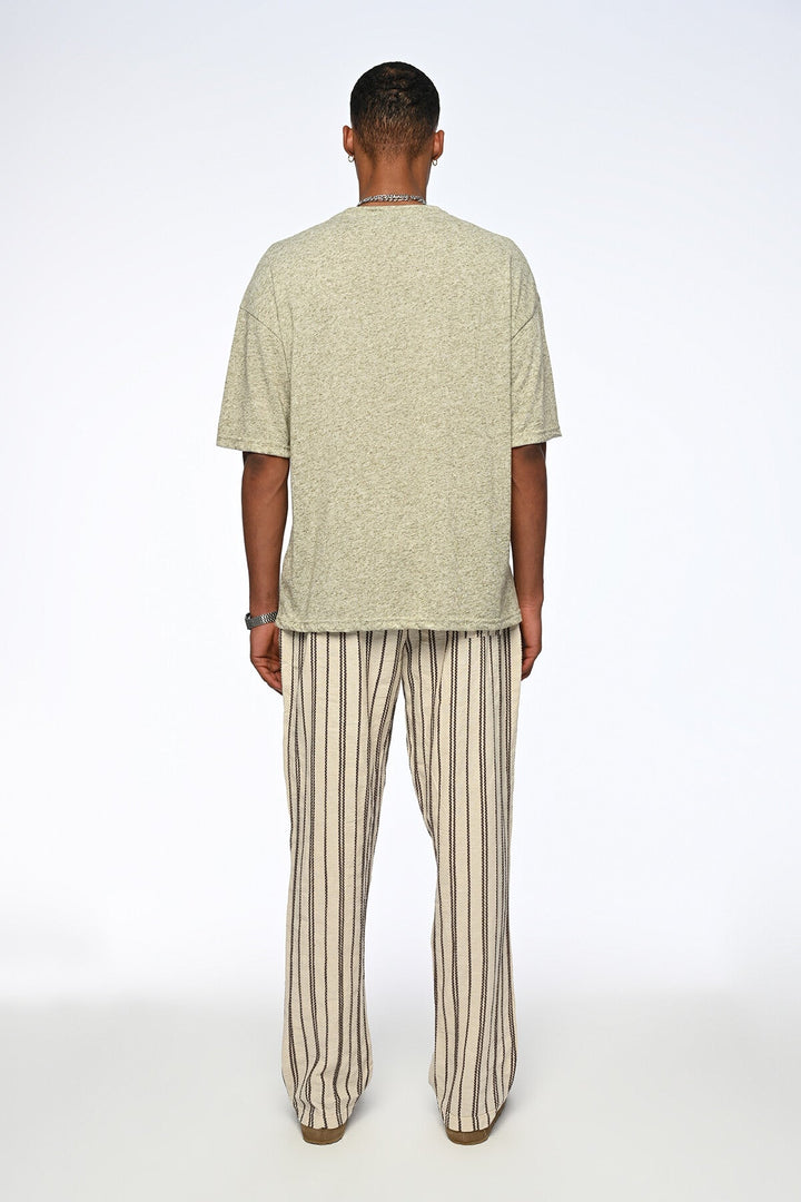 Vamos grey striped linen trousers