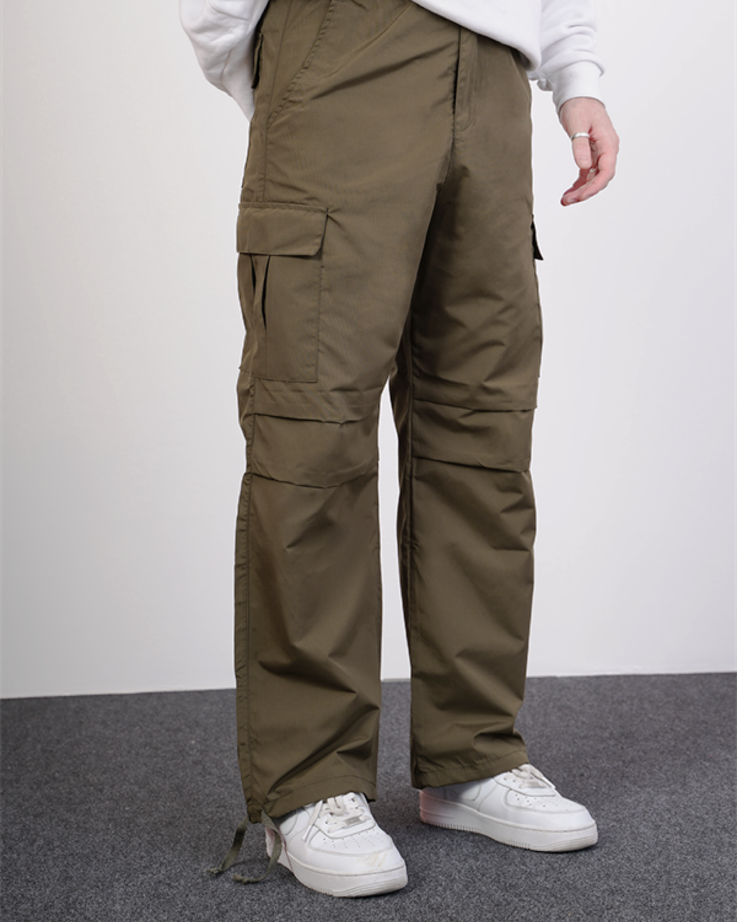 Garm Island x Difransel Parachute Fabric Cargo Pants in Khaki