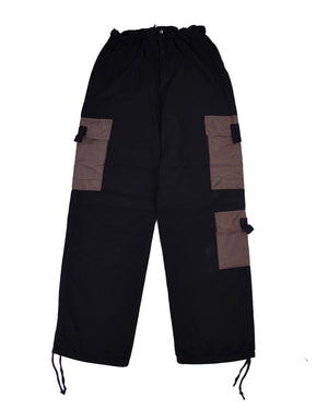 Difransel Multi Pocket cargo pants in black