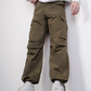 Garm Island x Difransel Parachute Fabric Cargo Pants in Khaki